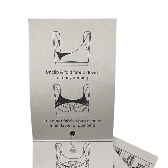 Auden Nursing Bra Womens Size Medium Tan Nursing and Pumping Bra Wireless 281R3 - Picture 14 of 15